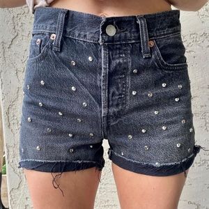 Levi Wedgie Studded Shorts